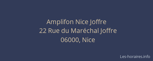 Amplifon Nice Joffre