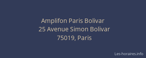 Amplifon Paris Bolivar