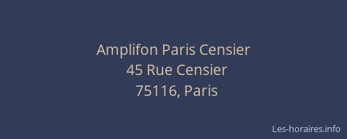 Amplifon Paris Censier