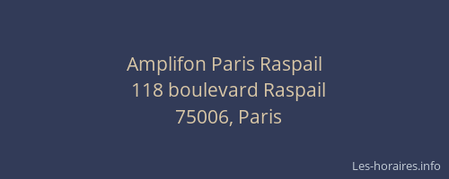 Amplifon Paris Raspail