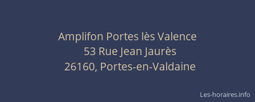 Amplifon Portes l&egrave;s Valence