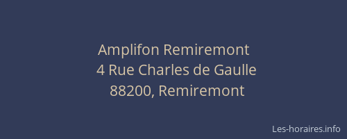 Amplifon Remiremont