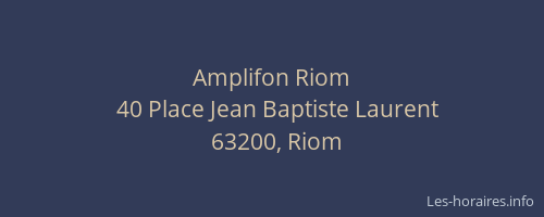Amplifon Riom