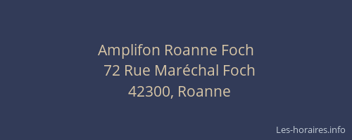 Amplifon Roanne Foch