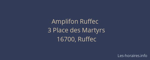 Amplifon Ruffec