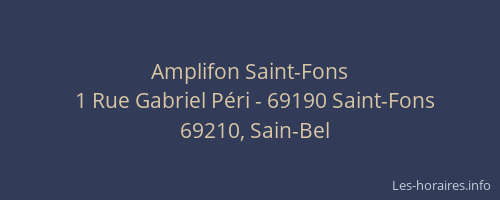 Amplifon Saint-Fons