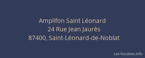 Amplifon Saint L&eacute;onard