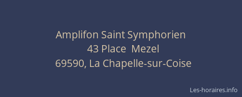 Amplifon Saint Symphorien