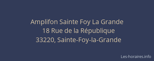 Amplifon Sainte Foy La Grande