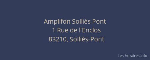 Amplifon Solliès Pont