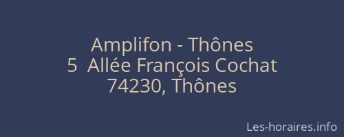 Amplifon - Th&ocirc;nes
