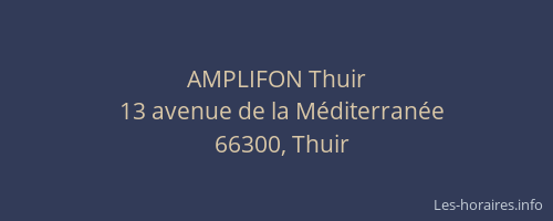 AMPLIFON Thuir