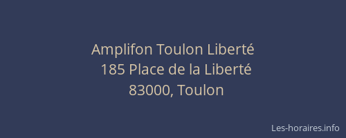 Amplifon Toulon Liberté