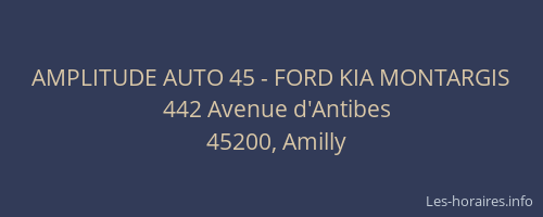 AMPLITUDE AUTO 45 - FORD KIA MONTARGIS