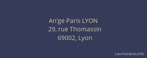 An'ge Paris LYON