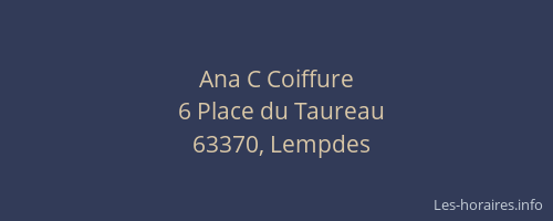 Ana C Coiffure