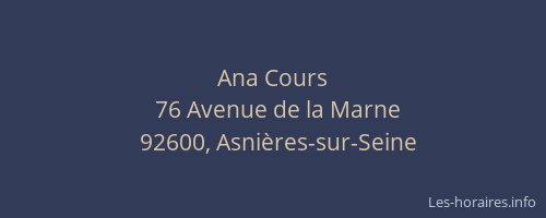 Ana Cours