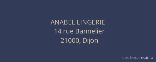 ANABEL LINGERIE