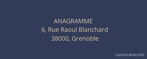 ANAGRAMME