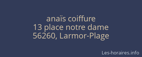 anaïs coiffure