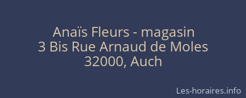 Anaïs Fleurs - magasin