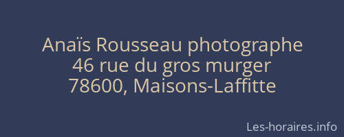 Anaïs Rousseau photographe