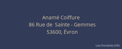 Anam&eacute; Coiffure