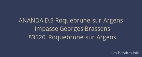 ANANDA D.S Roquebrune-sur-Argens