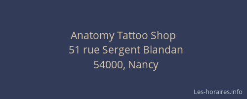 Anatomy Tattoo Shop