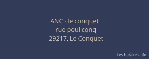 ANC - le conquet