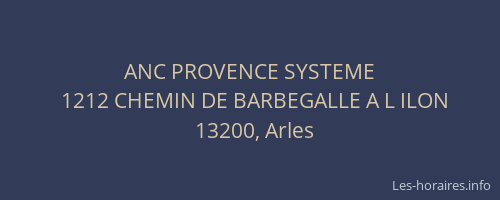 ANC PROVENCE SYSTEME
