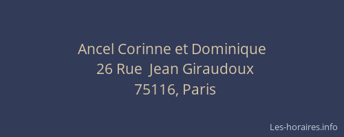 Ancel Corinne et Dominique