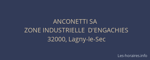 ANCONETTI SA