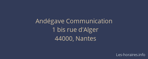 Andégave Communication