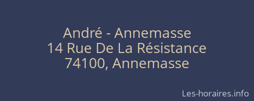 André - Annemasse