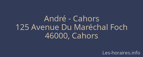 André - Cahors