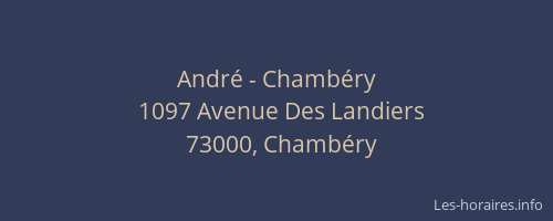 André - Chambéry