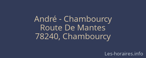 André - Chambourcy
