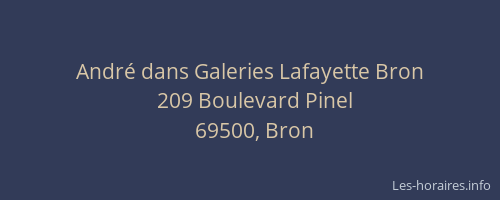 André dans Galeries Lafayette Bron