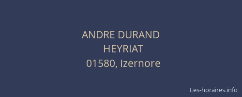 ANDRE DURAND