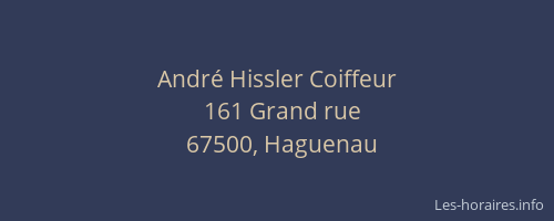 André Hissler Coiffeur