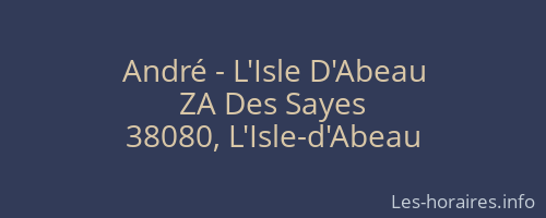 André - L'Isle D'Abeau