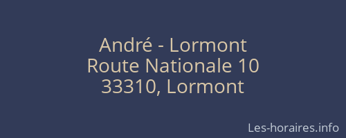 André - Lormont