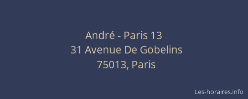 André - Paris 13