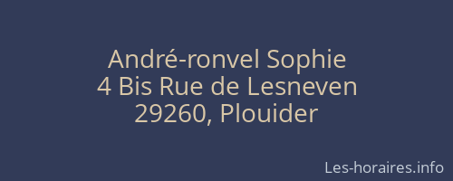 André-ronvel Sophie