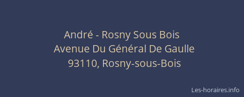 André - Rosny Sous Bois