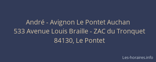 Andr&eacute; - Avignon Le Pontet Auchan