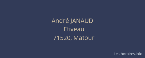 Andr&eacute; JANAUD