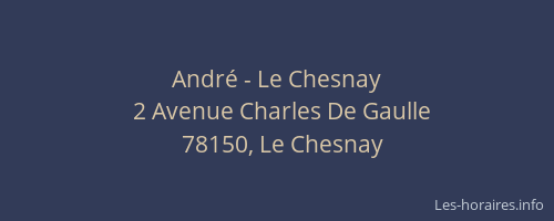André - Le Chesnay
