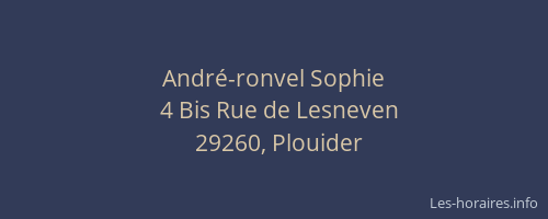 André-ronvel Sophie
